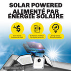 Bell+Howell Bionic Outdoor Solar Flood Lights with Motion Sensor - 2 Pack -Smart and flexible controls: simple on off switch with sensor control turns on when needed, then shuts off to help conserve power