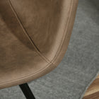 FurnitureR Dining Side Chairs - Vintage Brown - 4 Pack-Easy assembly is required