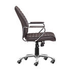 Zuo Enterprise Low Back Office Chair - Espresso-Dimensions: 23.6" L x 25.2" W x 40.6" H