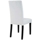 Modway Confer Vinyl Dining Side Chair - White - 4 Pack-Solid rubberwood legs
