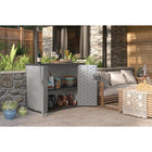 Suncast Backyard Oasis Storage Unit - 130 Gal. - Dove Grey-CAPACITY: 130 gal.