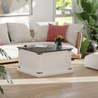 HOMCOM Lift Top Coffee Table with Charging Station and Storage - White-Strong particleboard and MDF construction supports up to 80 kg for lasting durability
