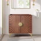 Modway Daylight 36" Bathroom Vanity Cabinet - Walnut-Sink Basin Not Included