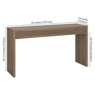 Hudson&Canal Lawrence 55"W Console Table - Antiqued Grey Oak-9