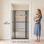 PawHut 63" Extra Tall Pet Gate - 30-41" W Adjustable Baby Gate-Auto-close mechanism ensures the door shuts gently behind you

