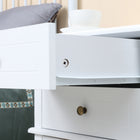HOMCOM Modern 15.75" Nightstand - White-Assembly required
