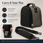 Vangoddy Padded Camera Shoulder Bag - Steel Grey-Built-in carrying handle provides an additional transport option