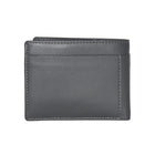 Club Rochelier Men's Slim Wallet with Zippered Pocket - Charcoal Grey-1 Full length bill compartment