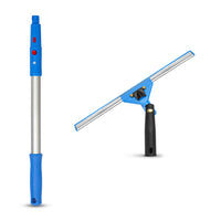 Gritt Commercial Window Washing Kit - 14" Swivel Window Squeegee - 20" Pole Handle-2 tools for professional window cleaning