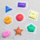 Educational Insights Shapes Bean Bags-Includes 8 beanbags; an activity guide with 7 hands-on games; and a handy drawstring bag for easy storage.