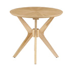 Modway Crossroads 24" Round Wood Side Table - Oak-Assembly Required
