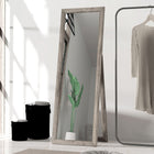 HOMCOM Full Length Mirror - 20.1" W x 57.9" H - Grey-MDF frame is strong for a mainstay in your home furniture 