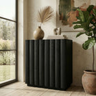 Hudson&Canal Molly Rectangular Fluted Accent Cabinet - 28" W - Black Grain-Clean with a soft, dry cloth and no harsh chemicals or abrasive cleaning materials