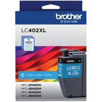 Brother Genuine LC402 INKvestment Tank  Ink Cartridge - High Yield - Cyan-Yields up to 1500 pages per high-yield cartridge
