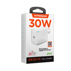 HyperGear 30W USB-C PD Wall Charger Hub with LED - White-LED Power Indicator