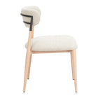 Zuo Equinox Armless Dining Chair - Oyster Grey/Natural - Set of 2-3 year limited warranty