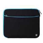 Vangoddy Neoprene 12" Laptop Protective Sleeve Case with Extra Pocket - Black/Blue-Water Resistant Neoprene Material. Protects your laptop from moisture and minor spills.