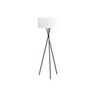 Monarch Specialties 62" H Floor Lamp - Black Metal / Ivory Cream Shade-This contemporary 62"h high floor lamp with a sleek black metal tripod design and ivory fabric shade adds a touch of modern elegance in a living room, bedroom, or office