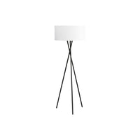 Monarch Specialties 62" H Floor Lamp - Black Metal / Ivory Cream Shade-This contemporary 62"h high floor lamp with a sleek black metal tripod design and ivory fabric shade adds a touch of modern elegance in a living room, bedroom, or office