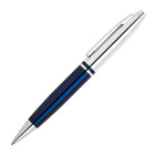 A.T. Cross Calais Ballpoint Pen - Chrome and Blue-Medium-point tip produces 0.31mm line width for crisp, bold lines and excellent visibility.  