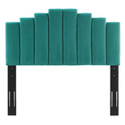 Modway Noelle Performance Velvet Twin Headboard - Teal-Performance Velvet Polyester Upholstery