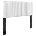 Modway Felicity Channel Tufted Performance Velvet Full/Queen Headboard - White-Channel Tufted Full/Queen Headboard