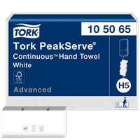 Tork Advanced PeakServe Continuous Hand Towels - White - 12 Pack-Cut down on constant refilling thanks to our Continuous system, with 250% more paper towels than Tork Universal refills.