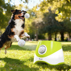 PawHut Automatic Dog Ball Launcher with 5 ETPU Tennis Balls - Green-Auto-sleep mode activates after 30 minutes of inactivity, effectively conserving battery power 