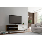 Manhattan Comfort Liberty MDP and MDF 62.99"W TV Stand, Rustic Brown and White (201AMC96)-Upon Assembly, Measures: 62.99 in. Length, 25.59 in. Height, 15.19in. Depth.