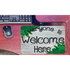 Ashley Productions Smart Poly Computer Mouse Pad - Everyone is Welcome Here - Beech Wood/Greenery - 6 Pack-Use in the classroom, home or office