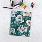 Cambridge 2027 Large Weekly/ Monthly Planner - 11-¼" H x 9" W - Teal Garden - Bilingual-12 tabbed monthly pages