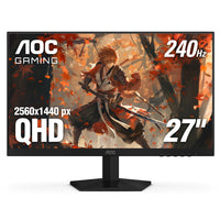 AOC 27" TFT QHD IPS 240Hz Gaming Monitor - Q27G42ZE-27" TFT Active Matrix LCD, LED Backlight, IPS Panel, 16:9 Aspect Ratio