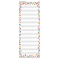 Teacher Created Resources Confetti Daily Schedule 14 Pocket Chart - 13" x 34"-Lightweight and durable pocket charts