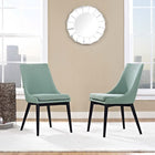 Modway Viscount Fabric Dining Side Chair - Laguna - 2 Pack-Tapered Dowel Legs