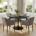 Zuo Andover Dining Chair - Slate Grey - Set of 2-Dimensions: 24.4" L x 23.2" W x 33.5" H