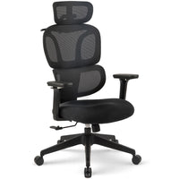 MotionGrey Mellow Ergonomic High Back Office Chair with Adjustable Armrests - Black-Luxurious Comfort Redefined - The MotionGrey Mellow Ergonomic Chair is crafted for ultimate comfort, featuring luxurious padding and a design that conforms to your body’s needs. Experience comfort redefined with every use