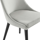 Modway Viscount Performance Velvet Dining Chair - Light Grey-9