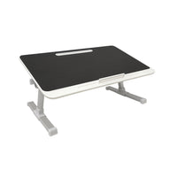 Nicer Interior Foldable Height Adjusting Laptop Stand - Desk Tray - Black-Built-in drawer for storing pens, notes, and small accessories