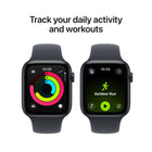 Apple Watch SE 3 - 40 mm - GPS - Midnight Aluminum Case with Midnight Sport Band - M/L-SE 3 can detect a hard fall or severe car crash, automatically help connect you with emergency services, and notify your emergency contacts. Check In can automatically notify a loved one when you’ve arrived at your destination