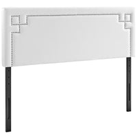 Modway Josie Upholstered Vinyl Queen Headboard - White-Fine Vinyl Upholstery