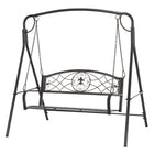 Outsunny 2-Seater Porch Swing Chair with Metal Frame-Double swing chair provides ample room for you and a friend
