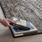 Modway Ganesa Distressed Diamond Floral Lattice Area Rug - 8 ft W x 10 ft L - Black/Beige-Two-Ply Polypropylene Yarn