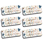 Ashley Productions Magnetic Whiteboard Eraser - Everyone is Welcome - 6 Pack-Attractive whiteboard eraser for classroom decoration