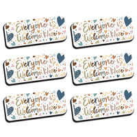 Ashley Productions Magnetic Whiteboard Eraser - Everyone is Welcome - 6 Pack-Attractive whiteboard eraser for classroom decoration