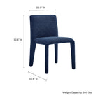 Modway Rhodes Fabric Upholstered Dining Chair - Navy-Non-Marking Floor Glides