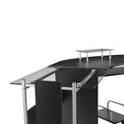 HOMCOM 68.9" L-Shaped Corner Computer Desk with Sliding Keyboard CPU Stand - Black-Crafted in tempered clear glass and P2 grade MDF board table-top make the corner table more durable