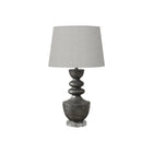 Monarch Specialties 28" H Transitional Table Lamp - Grey Resin / Grey Shade-This 28"h table lamp features a stylish grey resin base supported on a clear acrylic base and topped with a soft grey fabric shade, serving as a chic accent lighting piece for transitional decors, making it perfect for fashionable living rooms, bedrooms, or home offices