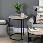 HOMCOM Nesting Tables- Grey - Set of 3-Round edge provides more security