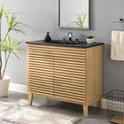 Modway Render 36" Bathroom Vanity - Oak/Black-Walnut Grain Vanity