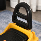 Qaba Kids Ride-On Excavator with Digger - Yellow- Double anti-back safety design to prevent children from falling 